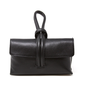 Wrist Leather Handbag | Black