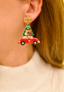 Christmas Car Tree Earrings