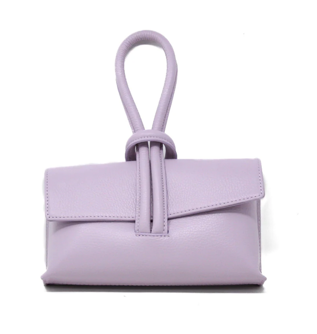 Wrist Leather Handbag | Lilac