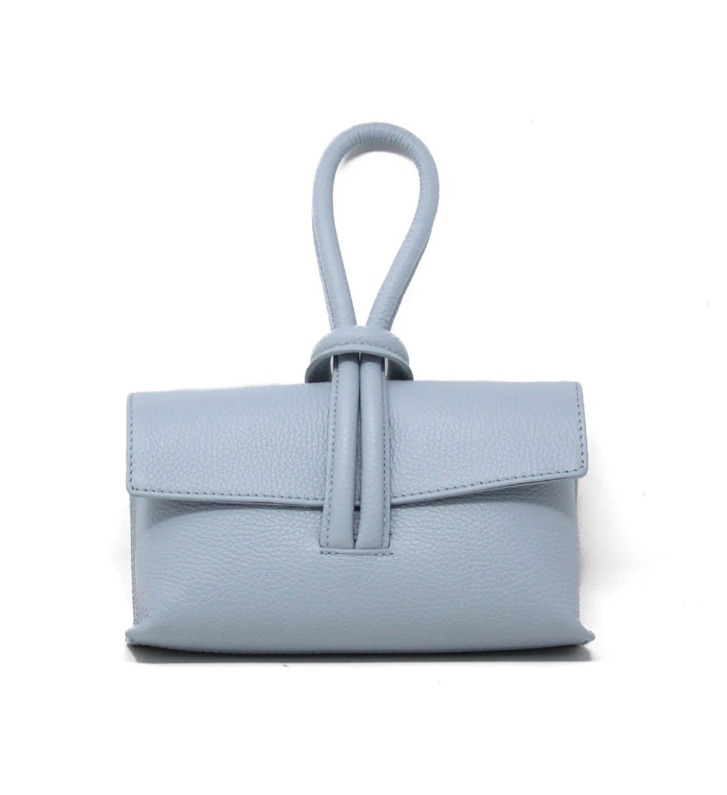 Wrist Leather Handbag | Blue