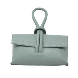 Wristlet Leather Handbag | Sage