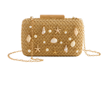 Charger l'image dans la galerie, Las Brisas Seashells Raffia Clutch Handbag
