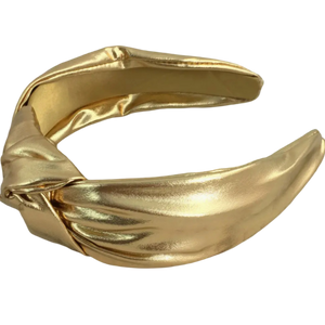 Metallic gold knot headband