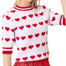 Charger l&#39;image dans la galerie, Short Sleeve Heart Sweater
