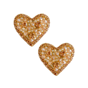 Sweetheart Stud Earrings | Gold