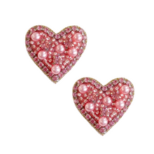 Cargar imagen en el visor de la galería, Sweetheart Stud Earrings | Pink
