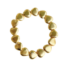 Load image into Gallery viewer, Puff Heart 14k Gold Plated Bracelet - 12mm
