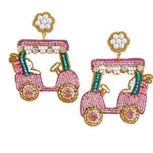 Boucles d'oreilles voiturette de golf