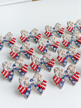 Load image into Gallery viewer, Americana Bow Earrings
