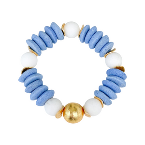 Candace Bracelet Light Blue Stones | 14mm