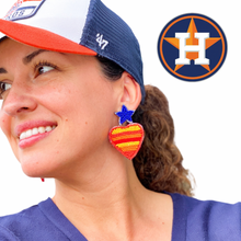 Load image into Gallery viewer, Houston Astros Earrings | CLIP-ON
