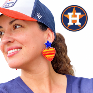 Houston Astros Earrings | CLIP-ON