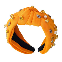 Cargar imagen en el visor de la galería, GameDay Football Beaded Headband | Football | Gold
