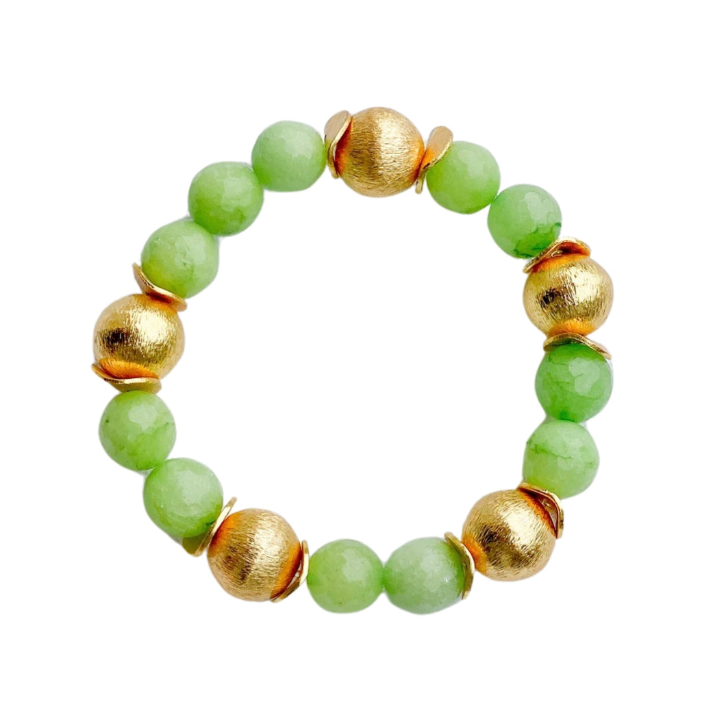 Candace Bracelet | Lime Green Jade