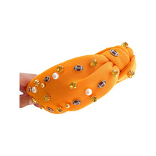 Cargar imagen en el visor de la galería, GameDay Football Beaded Headband | Football | Gold
