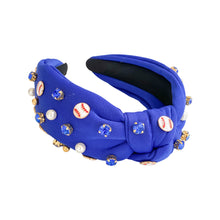 Load image into Gallery viewer, GameDay Beaded Headband | Baseball | Royal Blue

