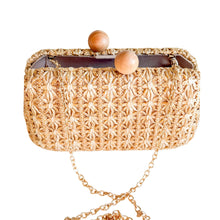 Cargar imagen en el visor de la galería, Kelly Raffia Clutch Handbag | Natural
