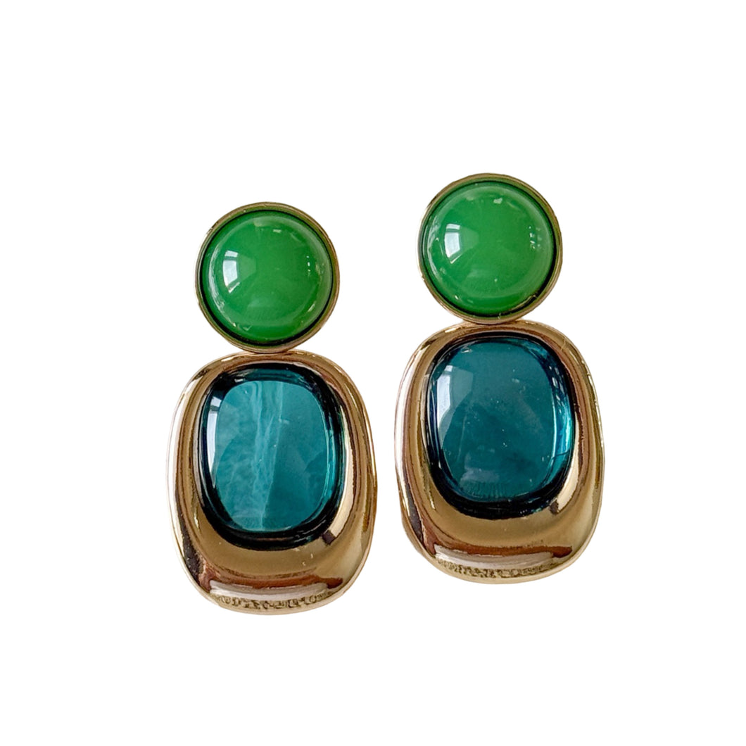 Angelica Resin Earrings | Apple Green