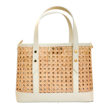 Charger l&#39;image dans la galerie, Riviera Cane Rattan Handbag | Ivory
