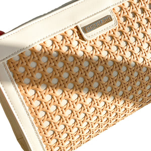 Ville Franche Cane White Handbag