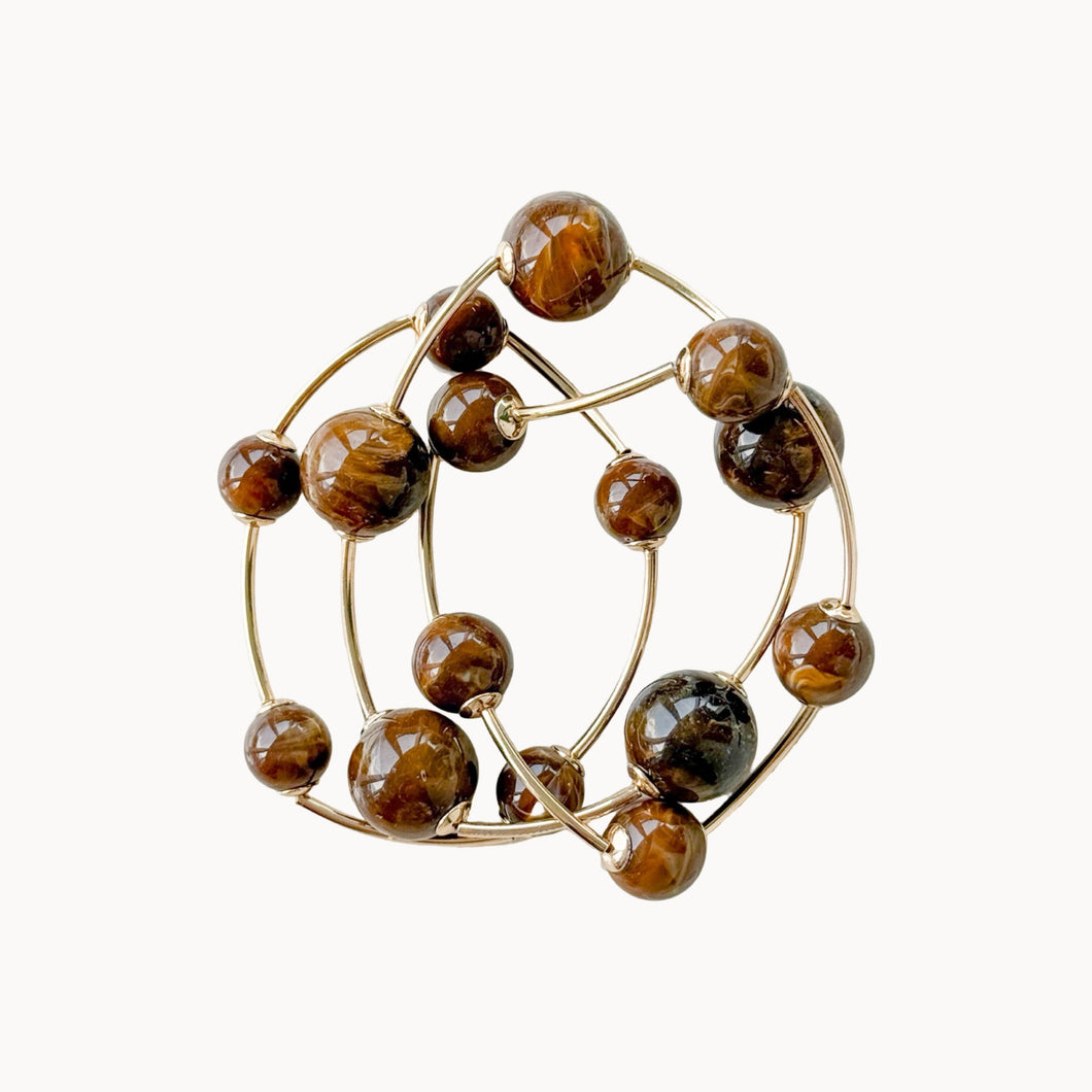 Multi Resin Beads Bracelet | Brown