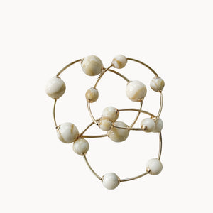 Multi Resin Beads Bracelet | Beige