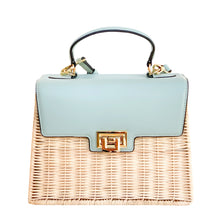 Charger l&#39;image dans la galerie, Ocean Blue Rattan Handbag
