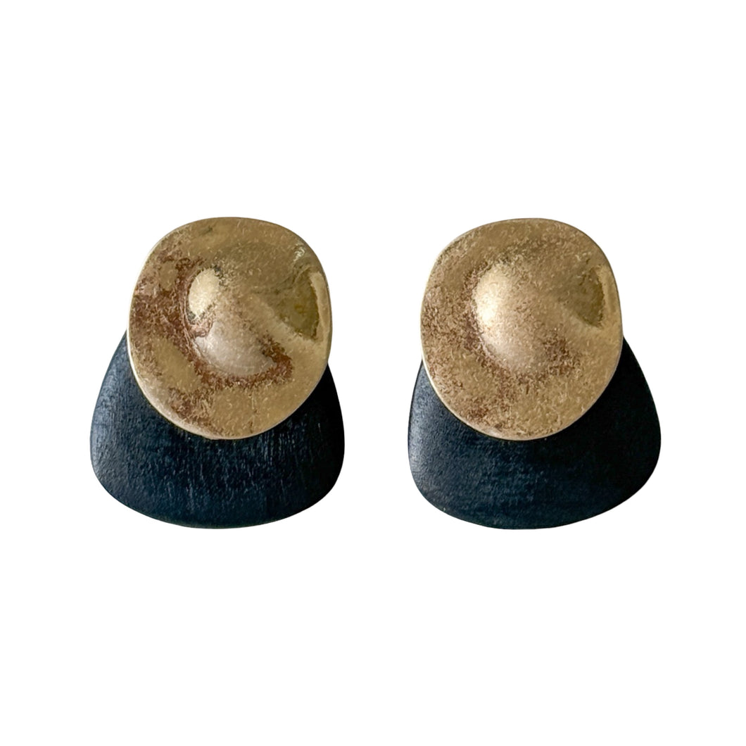 Boho & Eclectic Wooden Earrings | Black