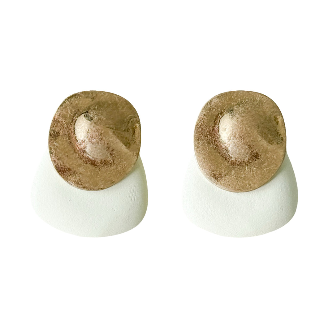 Boho & Eclectic Wooden Earrings | Ivory