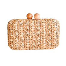 Cargar imagen en el visor de la galería, Kelly Raffia Clutch Handbag | Natural
