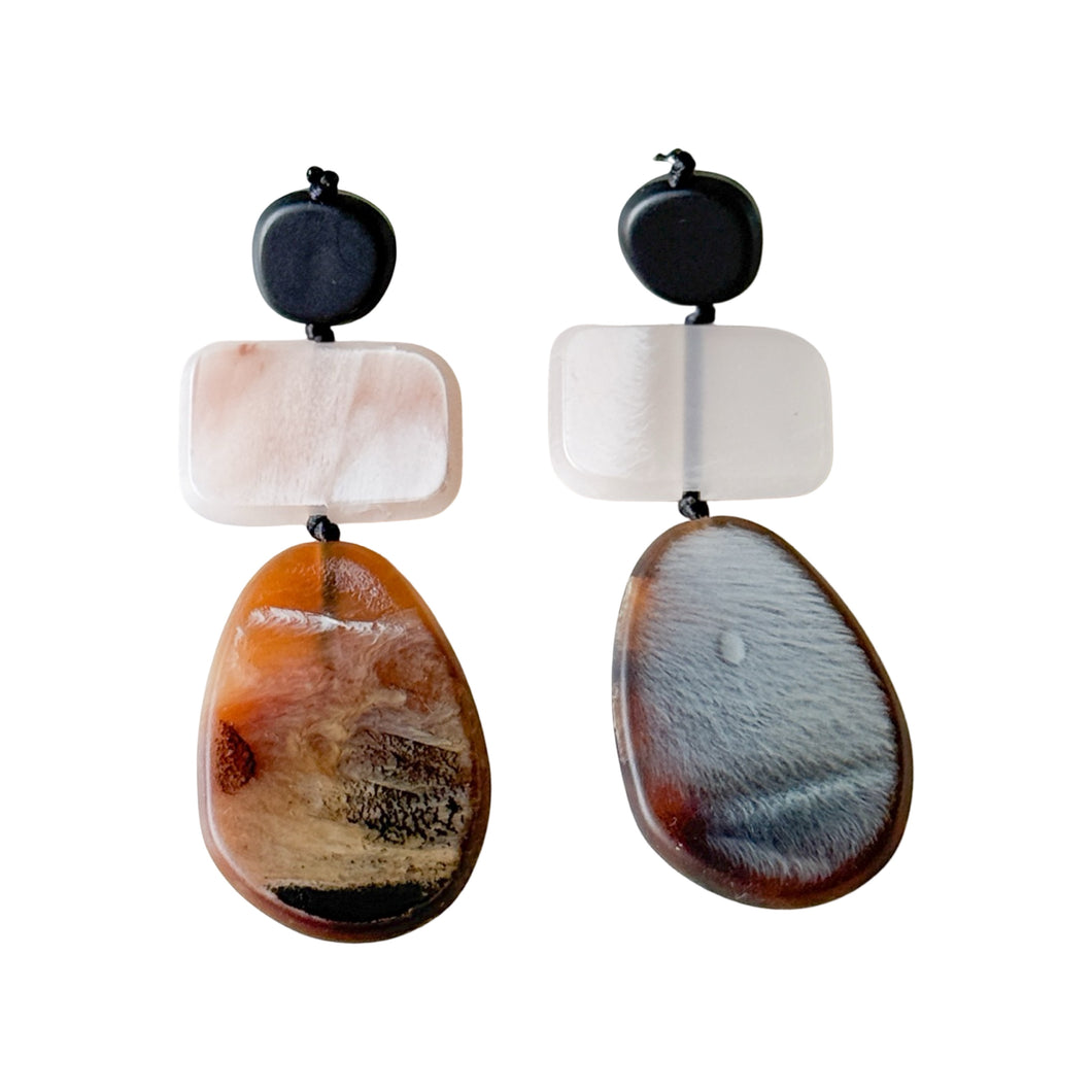Amanda Marbled Resin Earrings