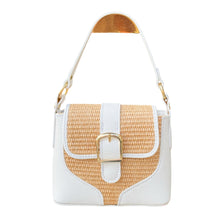 Load image into Gallery viewer, Josephine Raffia Shoulder Handbag | White
