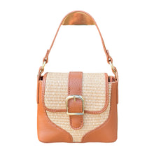 Load image into Gallery viewer, Josephine Raffia Shoulder Handbag | Brown
