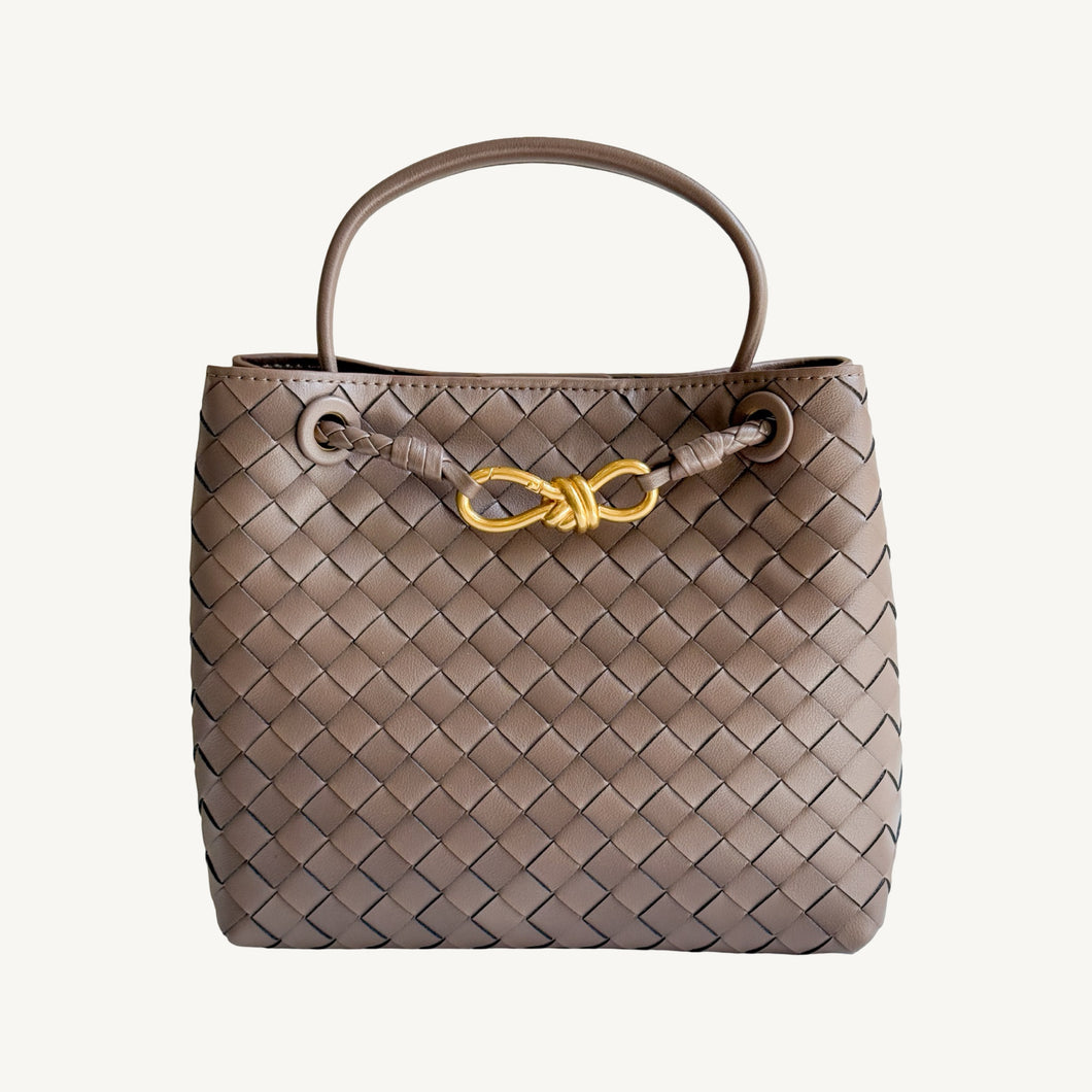 Genevieve Leather Handbag | Taupe