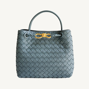 Genevieve Leather Handbag | Stone Blue