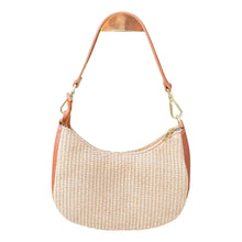 Cargar imagen en el visor de la galería, Ella Raffia Shoulder Handbag | Brown
