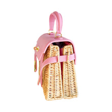 Load image into Gallery viewer, Petite Sorrento Wicker Handbag | Pink
