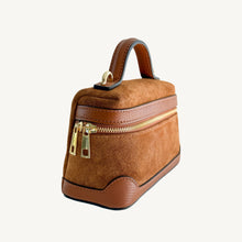 Load image into Gallery viewer, Perugia Suede and Leather Handbag | Camel
