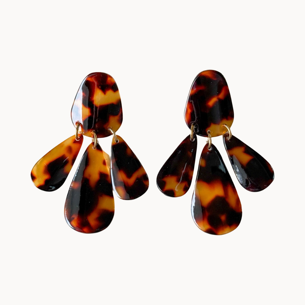 Julia Tortoise Resin Earrings •Gaby's Pick!