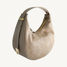 Load image into Gallery viewer, Genoa Suede and Leather Handbag | Champagne
