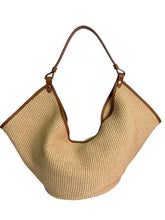 Cargar imagen en el visor de la galería, Raffia Large Tote Handbag | Brown
