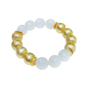 Candace Small Bracelet - White Jade