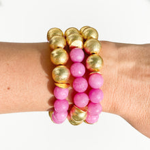 Load image into Gallery viewer, Candace Bracelet Magenta Jade | 12mm
