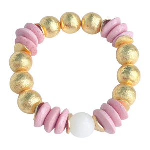 Candace Bracelet Blush Pink Stones | 12mm