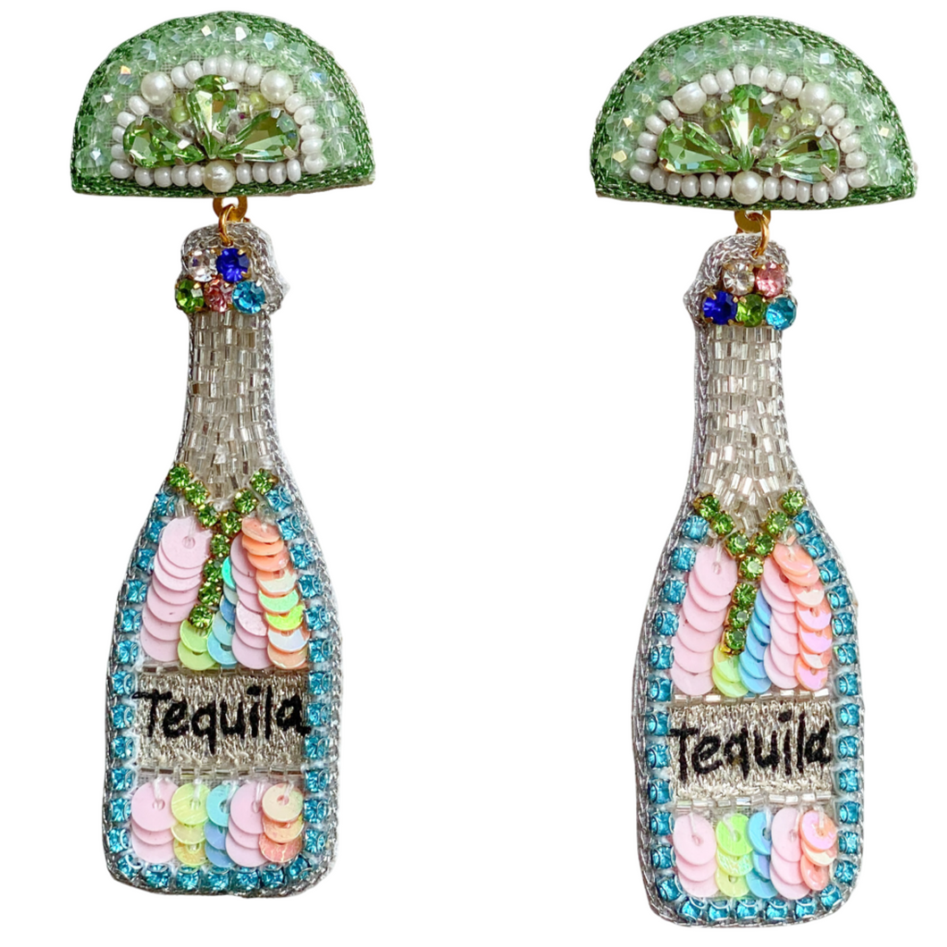 Boucles d’oreilles bouteille de tequila