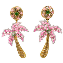 Load image into Gallery viewer, Las Brisas Pink Palm Earrings
