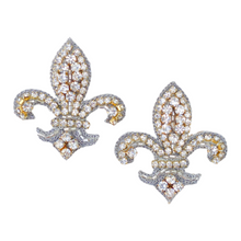 Load image into Gallery viewer, Silver Stone Fleur di Lis
