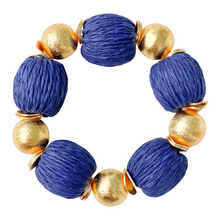 Load image into Gallery viewer, Candace Bracelet Demin Raffia | 14mm
