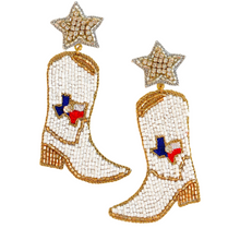 Load image into Gallery viewer, Special Edition Deep in the Heart of Texas Cowgirl Boots Earrings
