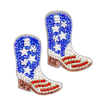 Load image into Gallery viewer, USA Cowgirl Boot Stud Earrings
